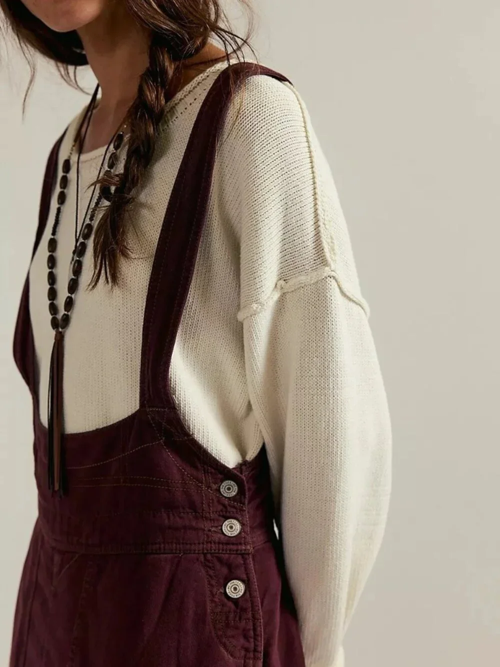 NEW We the Free People Felix Tapered Overalls Jumpsuit Cotton Rayon Linen